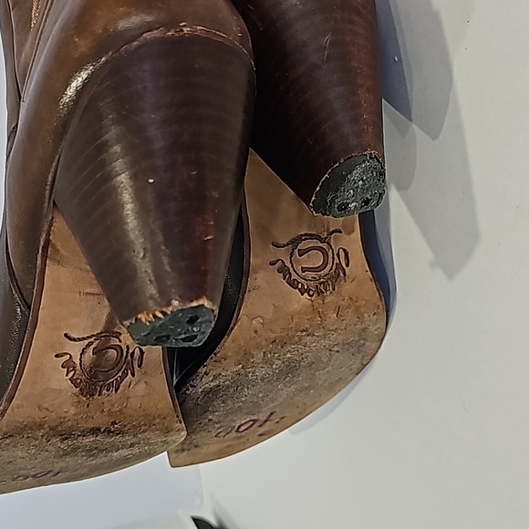 Charlie 1 horse Lucchese brown ladies leather western cowgirl boots Size 10 main image 5